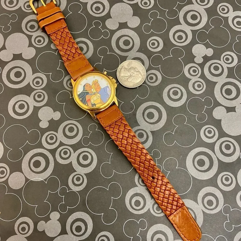 Vintage Disney Pocahontas Musical Swiss Quartz Watch Plays “Colors of the Wind” - Picture 9 of 16